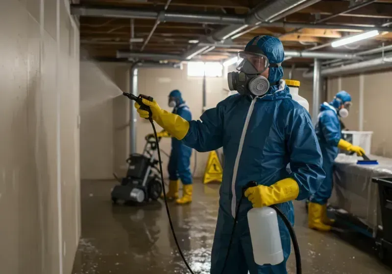 Basement Sanitization and Antimicrobial Treatment process in West Clarkston-Highland, WA